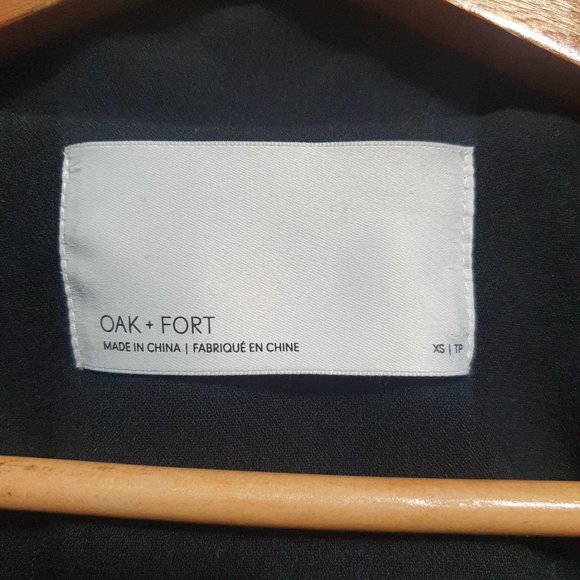 OAK + FORT Oversized Trench Coat - XS - Black - Picture 9 of 9